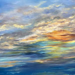 Wolkenmeer, Öl<br/>50x70cm,2023