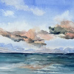 Abendstimmung, Aquarell<br/>30x40cm, 2024