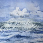 Gischt, Aquarell<br/>30x40cm, 2024