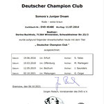 Somora`s Juniper Dream N/hu Deutscher Champion Club...06.10.2021