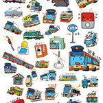 「BUS stickers」LINEスタンプ 2016年　ペン・CG