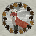 Red Fox Autumn Wreath