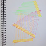 dimensions, points of coordination,  2021, 22x30, Tusche+Leuchtstift+Tape auf Papier_1