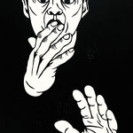 FOMO (Oops!), 2024, Linolschnitt, 41,5 x 29,5 cm