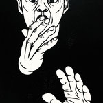 FOMO (Oops!), 2024, Linolschnitt, 41,5 x 29,5 cm