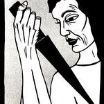Judith, 2023, Linolschnitt, 42 x 30 cm
