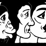 Evolution, 2025, Linolschnitt, 21 x 30 cm