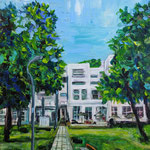 Frankfurt Emma Metzler Cafe 40x50cm Acrylics on Canvas 2022