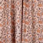 Tissu kalamkari écru rosé (4), vendu au mètre.