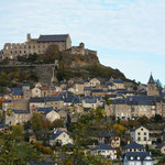 vue remarquable de Séverac d'Aveyron avec son château