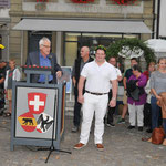 mit Fritz Affolter, Gemeindepräsident Aarberg