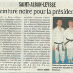 09 février 2011 - Le Dauphiné Libéré - Ceinture noire pour la présidente