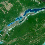 Google Earth Ansicht vom Lake Bacalar, Wahnsinn diese Farben! 