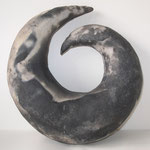 Klangspirale, ca 22 cm, Rauchbrand