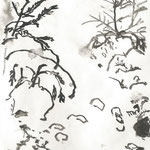 warmer Schnee, Tinte 15x21 cm (doppelseitig)