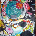 power und wundern, Acryl auf Papier auf Hartfaserplatte, 70x100 cm