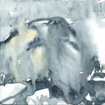 Pyrenäen, Aquarell 15x15 cm