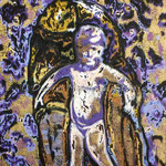 Mother and Child  - Silkscreen Monotype - 8" x 10" -  {SOLD}