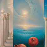THE BREATHING OF ETERNITY. POMEGRANATES. 2001 (oil on canvas) 60x40
