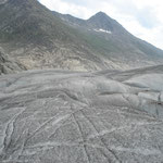 Zurück zu Märjela auf dem Aletschgletscher