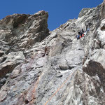 Abseilpiste vom Grünegghorn in Richtung Finsteraarhornhütte