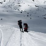 Chris and Rolf approaching Marteller hut.