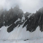 Steep snow up to the Fourche Biwi.