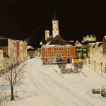 Dorfen Rathausplatz Winter 30x40cm