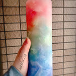 ビッグキャンドル＜虹色＞