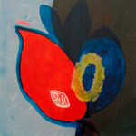 Aus der Erde 1 Mar 2025  20x20 Collage / Acryl