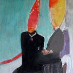 Feuer und Flamme Jun 2025  70x50 Collage / Acryl