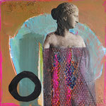 Disko Jun 2025  40x40 Collage / Marmormehl / Acryl