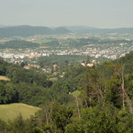 9. Etappe - Arlesheim, Blick auf Arlesheim, mit Burg Birseck