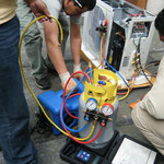 Recuperación de gas refrigerante.