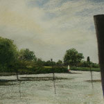 Haseldorfer Hafen 30 x 40 Pastell 340,-
