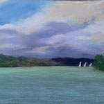 Blankenese Elbstrand 30 x 40 Pastell 390,-