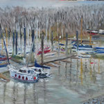 Hamburger Yachthafen 40 x 50 Öl  440,-