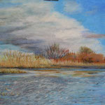 Elbstrand 24 x 30 Ölpastell   290,-