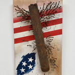 "Trumpsche Diplomatie" | Holz, Stahlrohr, Nägel | 46 x 28 x 10 cm