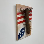 "Everything is under control" | Holz, Stahlrohr, Nägel | 46 x 28 x 10 cm