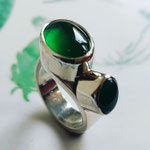 Te koop: Zilver met groene onyx