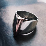 Hoogglans zilver met koper