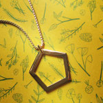 Gouden pentagon-hanger