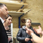 Andreas Lackner, Ludwig Jäger und Verena Strasser beim Rundgang durch die HERR STEINDL-Hallen