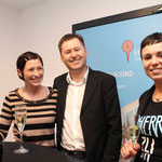 Melanie Steindl, Verena Strasser und Ludwig Jäger beim Aperitiv
