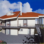 Villa unifamiliare _ 1998 _ Viste prospettiche renderizzate