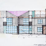 Studio compositivo di villa bifamiliare _ 1993