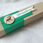 Diese Verpackung mit den leckeren goldenen Kugeln war der Team-Swap von Madeleine Feder - auch leider ohne Blog