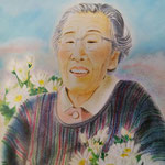 ⑨亡くなった祖母の絵を、母に。いつも近くに感じてもらえるように。（パステル・色鉛筆）