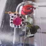 bague cœur rubis